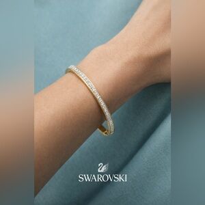 Swarovski Gold Crystal Bangle Bracelet Authentic